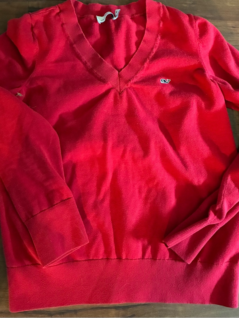 Vineyard Vines Bright Red V-Neck Pullover